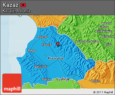 Political 3D Map of Kazaz