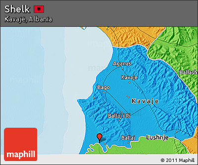 Political 3D Map of Shelk