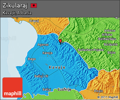 Political 3D Map of Zikularaj