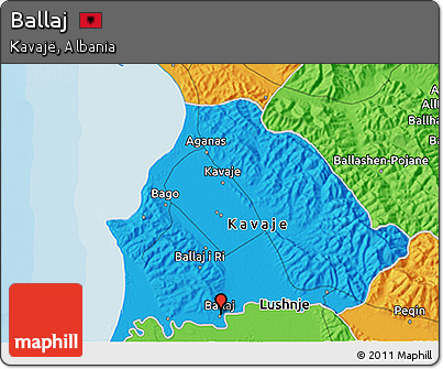 Political 3D Map of Ballaj
