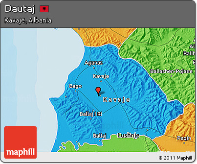 Political 3D Map of Dautaj
