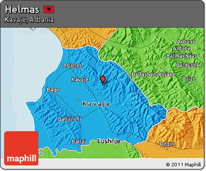 Political 3D Map of Helmas