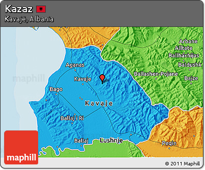 Political 3D Map of Kazaz