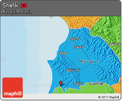 Political 3D Map of Shelk