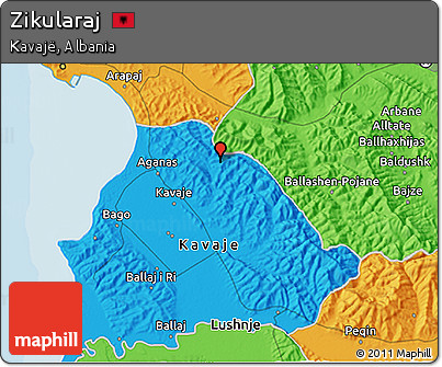 Political 3D Map of Zikularaj
