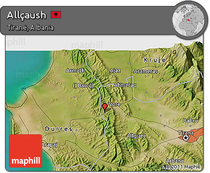 Satellite 3D Map of Allçaush
