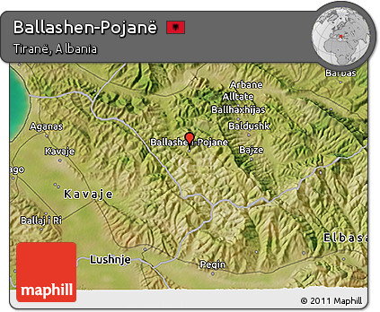 Satellite 3D Map of Ballashen-Pojanë