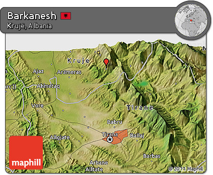 Satellite 3D Map of Barkanesh