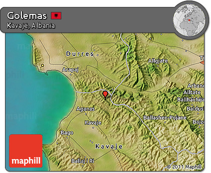 Satellite 3D Map of Golemas