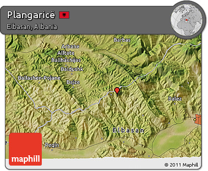 Satellite 3D Map of Plangaricë