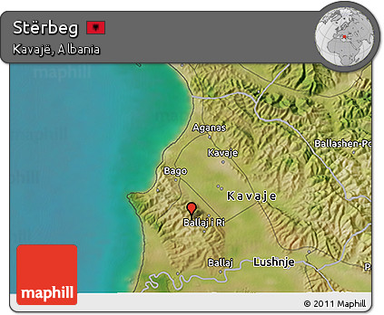 Satellite 3D Map of Stërbeg