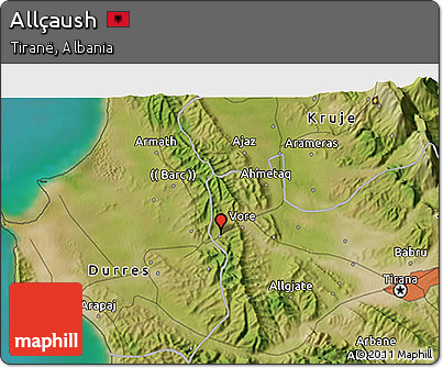 Satellite 3D Map of Allçaush