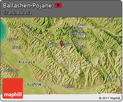 Satellite 3D Map of Ballashen-Pojanë