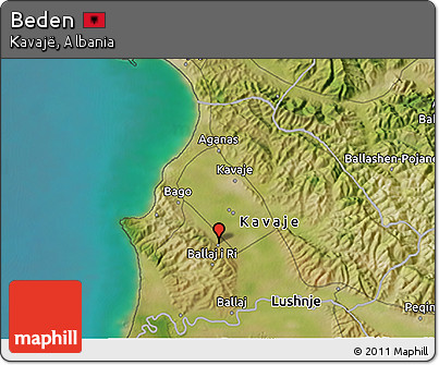 Satellite 3D Map of Beden