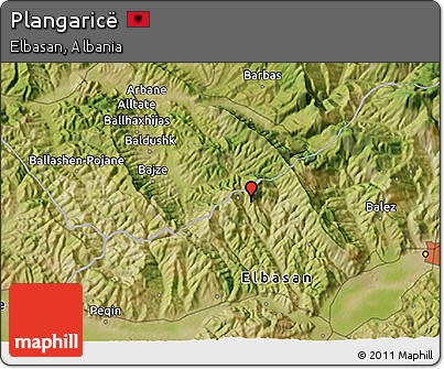 Satellite 3D Map of Plangaricë