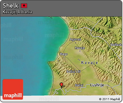 Satellite 3D Map of Shelk
