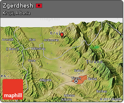 Satellite 3D Map of Zgërdhesh