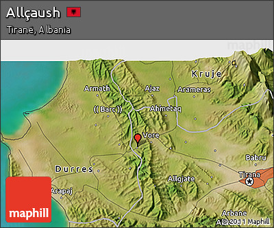 Satellite 3D Map of Allçaush