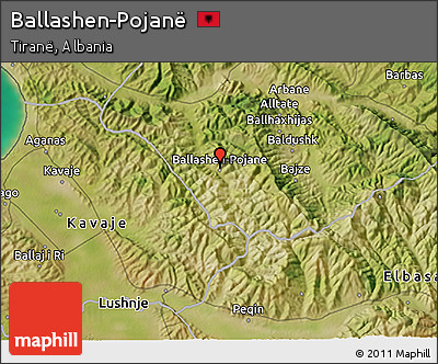 Satellite 3D Map of Ballashen-Pojanë