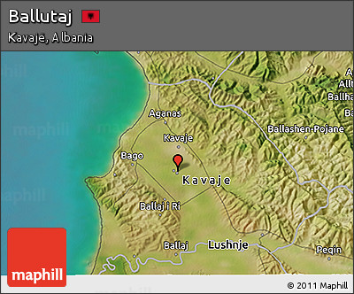 Satellite 3D Map of Ballutaj