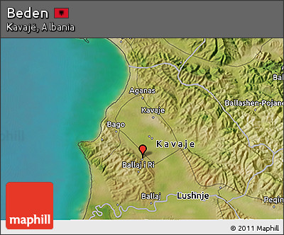 Satellite 3D Map of Beden