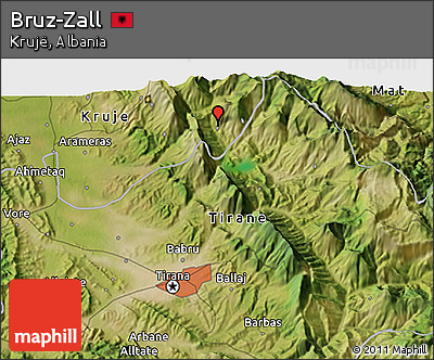 Satellite 3D Map of Bruz-Zall