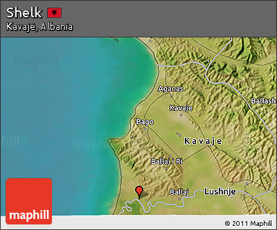 Satellite 3D Map of Shelk