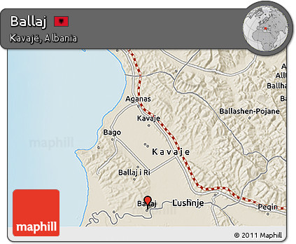 Shaded Relief 3D Map of Ballaj