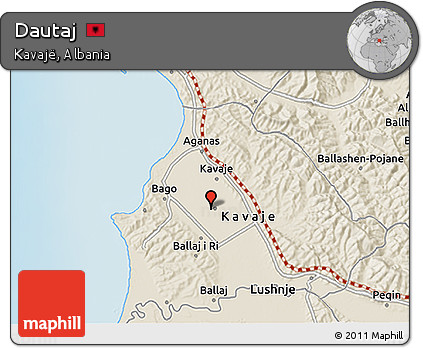Shaded Relief 3D Map of Dautaj