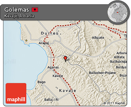 Shaded Relief 3D Map of Golemas