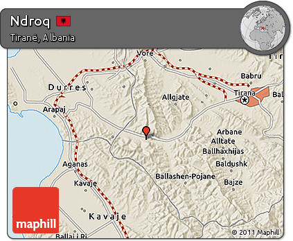 Shaded Relief 3D Map of Ndroq