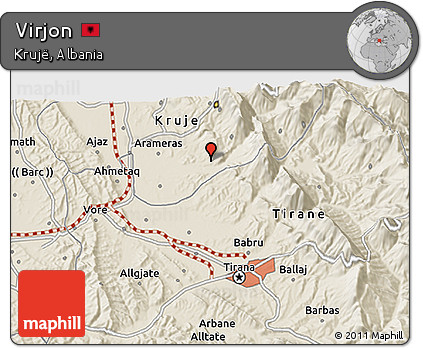 Shaded Relief 3D Map of Virjon