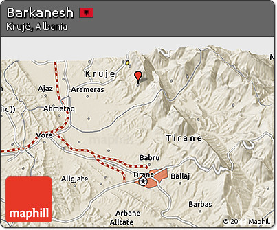 Shaded Relief 3D Map of Barkanesh