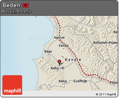 Shaded Relief 3D Map of Beden