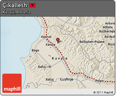 Shaded Relief 3D Map of Çikallesh