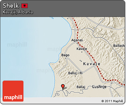 Shaded Relief 3D Map of Shelk