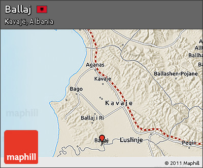 Shaded Relief 3D Map of Ballaj