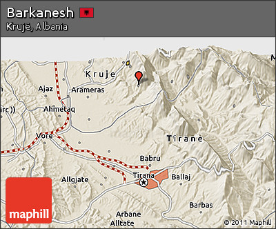 Shaded Relief 3D Map of Barkanesh