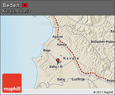 Shaded Relief 3D Map of Beden