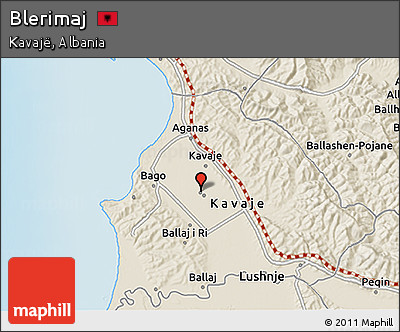 Shaded Relief 3D Map of Blerimaj