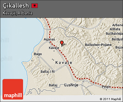 Shaded Relief 3D Map of Çikallesh