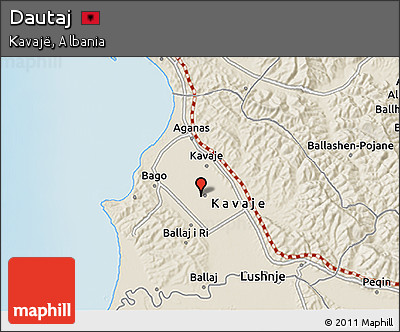 Shaded Relief 3D Map of Dautaj
