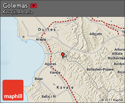 Shaded Relief 3D Map of Golemas