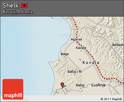Shaded Relief 3D Map of Shelk