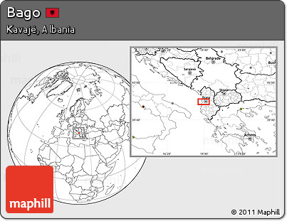 Blank Location Map of Bago