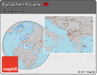 Gray Location Map of Ballashen-Pojanë