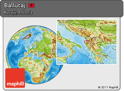 Physical Location Map of Ballutaj