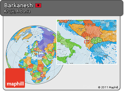 Political Location Map of Barkanesh