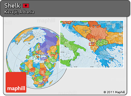 Political Location Map of Shelk