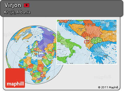 Political Location Map of Virjon